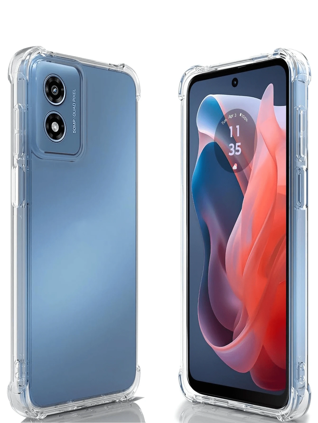 Transparent TPU Protective Case For Moto / Nothing Phone / Pixel Phones, Clear Soft, Waterproof, Shockproof, Anti-Fall, Anti-Scratch - Clear - View 1