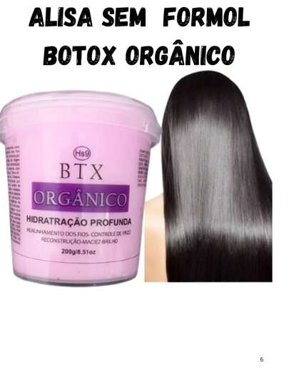 BTX 100% Organica 200 gr Sem formol BTX Alisa Muito Sem Danificar
