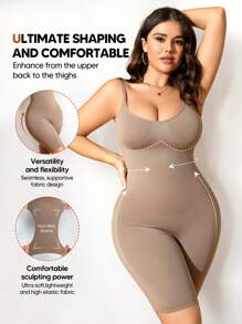 Grown Women Fits Plus Size Woman's Tummy Control Butt Lift Shapewear Bodysuit