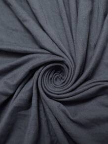 (Set de 2 piezas) Funda para silla de color azul grisáceo sólido con estilo dividido totalmente envolvente, funda para silla de oficina o computadora del hogar, funda elástica para el asiento y los brazos de la silla - gris azul - Ver 9