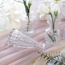 Superlele 12/24/30/48pcs Bud Vases, Small Vase For Flowers, Clear Glass Vase For Home Decor, Wedding Decorations, Clear Flower Vases For Centerpieces, Vintage Vase For House Decor
