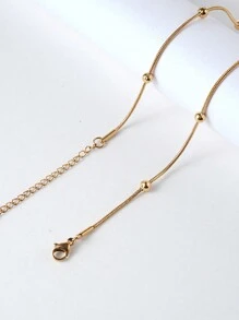 Luxury Double Layer Mini Ball Chain Pendant Necklace For Women, Fashion European And American Style Clavicle Chain