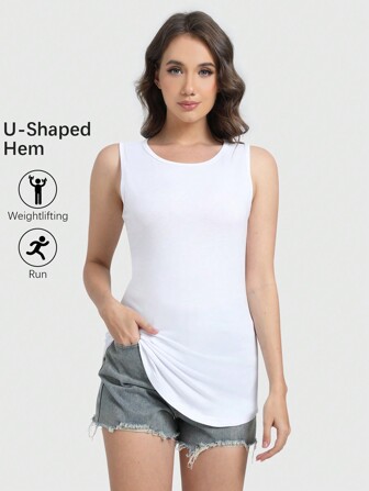 Speed mate [Spring/Summer New] Women's Long Sleeve Round Neck Side Split Basic Loose Tunic Tops, Casual