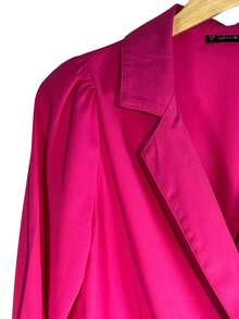 Blusa manga larga para mujer con solapa, cruzada de enfrente y botones - fiusha - Ver 3