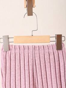 Young Girl Long Sleeve Top And Pants 2pcs Casual Set, Autumn - Dusty Pink - View 8