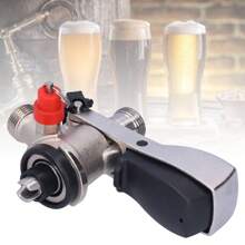 Acoplador Dispensador de Cerveza Tipo S Conector para Barril de Bebida con Válvula de Escape Rosca Macho G5/8 - Multicolor - Ver 2