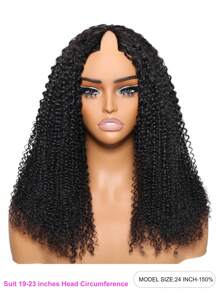 UNice Wig EasiContour Seamless Edge Kinky Curly V Part Wig With Elastic Drawstring Upgrade U Part Wig Beginner Friendly Wigs No Leave Out Hand Tied Glueless Wigs Protective Style Wear Go Wigs For Women Unice Hair