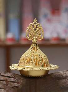 1 件，空心中东金色香炉，寺形状香炉，宰牲节香炉，EID 节日香炉，烛台摆件，房间装饰，场景装饰，卧室装饰（不含香） - 金色 - 查看 7