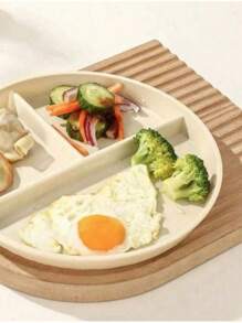 1个微波炉塑料分隔托盘，圆形沙拉水果盘，适合女性和学生控制饮食和减肥，厨房用品，圣诞礼物 - 彩色 - 查看 5