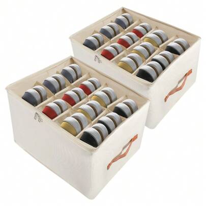 Shoe Storage Box, Shoe Organiser For Closet, Foldable Shoe Storage, Shoe Storage Organiser With Clear Lids, Can Fit Ottoman, Shoe Organiser For Wardrobe (1)