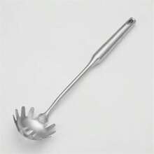 Heavy Duty 304 Stainless Steel Cookware Kitchen Cooking Utensils - Spatula,Ladle,Serving Spoon,Chef-Exclusive Stir-Fry - Silver - View 13