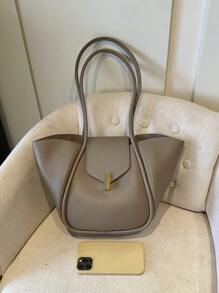 1 件 2025 时尚大容量托特包，休闲简约单肩包，适合户外