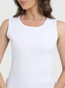 Speed mate [Spring/Summer New] Women's Long Sleeve Round Neck Side Split Basic Loose Tunic Tops, Casual - White - View 4