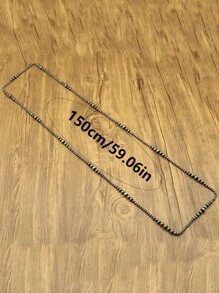 1pc Bohemian Women's Long Necklace, Faux Pearl Necklace, Women's Gift, Retro Faux Pearl Necklace, Women's Fashion Jewelry, Bohemian Jewelry, Suitable For Daily Matching