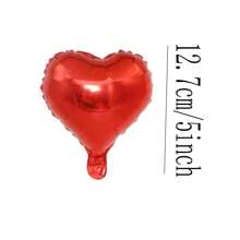 50 Pcs 5-Inch Red Heart Shaped Balloons, Valentine's Day, Wedding, Party, Birthday, Engagement, Photography Prop - 5 Inch Love Heart - View 2