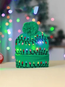 Christmas Hat With LED Light Christmas Gift Wholesale - 深藍雪人 - 查看 4