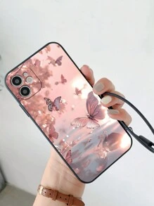 漂亮的蝴蝶图案防摔 TPU 软手机壳适用于三星 Galaxy A73 A72 A71 A70 A60 A55 A54 A53 A52S A51 A50S A42 A41 A40 A35 A34 A33 A32 A31 A30S A24 A23 A22 A21S A20S A15 A14 A13 A12 A11 A10S A05S A04E A03S A02S A01 - 黑色 - 查看 2