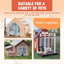 Transparent PVC Pet Door Curtain, Easy To Cut And Install, Windproof, Warm, Dust-Proof, Easy To Clean, Replacement For Dog House/Cat Bed