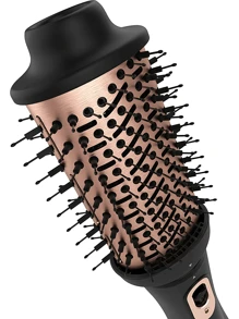 Hair Dryer Brush Straightener Curler With Dryer Nozzle Cadence Black And Rose ESC800 Bivolt 1200w Powerful Drying Curling Straightening Adding Shine For Straight And Curly Hair Volumizing - 黑色 - 查看 9
