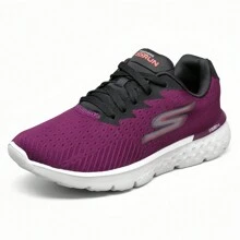 Skechers GO RUN 400 女士专业跑鞋、夏季健身运动鞋、轻质缓冲运动鞋 - 中紫紅色 - 查看 3