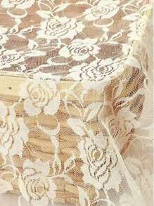 Lace Fabric In Multiple Sizes & Colors: 59inch*39.37inch /150cm*100cm /150cm*200cm /150cm*300cm /150cm*500cm Floral Rose Knitted Lace Fabric, Non-Stretch, Black, White, Beige, Sky Blue, Burgundy, Pink, Purple, For DIY Clothing, Wedding Dress, Sewing, Home Curtain, Door Curtain, Wedding Decor, Party Decor, Sports Festival Headpiece, Ribbon Decorations