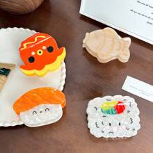 1 件可爱卡通日本寿司发夹，百搭又时尚 - 彩色 - 查看 1