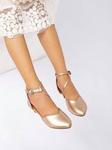 Girls' Fashion Pointed-Toe High Heels Dancing Shoes, Spring & Autumn - Gold - View 6