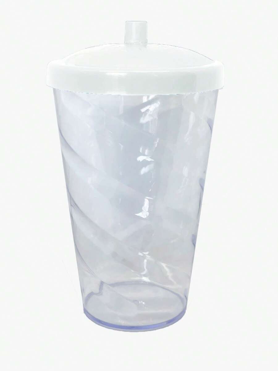 15 Twister Cups 400ML Colored Lid And Transparent Straw - 白水晶玻璃 - 查看 1