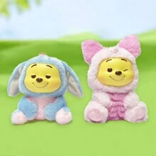 Miniso 1个迪士尼小熊维尼时尚趣味派对系列乙烯基人偶，带钥匙扣 - 可爱收藏品（1个，随机发货） - 彩色 - 查看 6