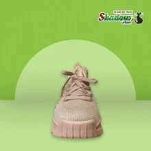 TENIS DE CALCEN DE PUNTO CON APLICACIÓN DE PRIEDRA TERMICA NEGRA COMBINABLES  DE SUELA LIGERA - Rosa vieja - Ver 3