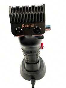 Kemei Cortapelos eléctrico KM-2296 con base de carga, cortapelos ajustable recargable por USB inalámbrico para uso en salón, barbería o familiar, con gran capacidad de 2500mAh, cuchilla engravada y cortadora de cabello para uso diario de hombres.