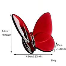 رمضان زينة رمضان قطعة واحدة تمثال فراشة زجاجية ، تمثال فراشة طائرة ، زخرفة فراشة زجاجية ، تحفة حيوان كريستالية لديكور المنزل، هدية مميزة