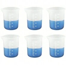 100ml 可重复使用硅胶量杯，1/3/5/10 件硅胶混合杯，用于 UV 环氧树脂艺术品制作、精密刻度调色杯、珠宝铸造模具、丙烯酸涂料浇注、杯子制作、环氧树脂工艺品 - 彩色 - 查看 11