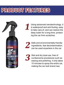 rayhong 1 Set Car Paint Coating Spray Curing Paint Surface Decontamination And Brightening Car Nano Coating Spray - Black - View 4
