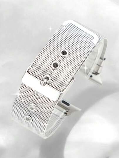 1 pieza Correa para Apple Watch, correa de metal brillante de lujo, compatible con Apple Watch Ultra 2 1 Series Se S9 8 7 6 5 4 3 2 1 Series, muy resistente al agua y al sudor, elegante para citas y fiestas de mujeres, un gran regalo compatible con amantes de Apple Watch y usuarios de smartwatch, repuesto de correa metálica para Apple Watch