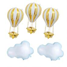Set Dekorasi Bertema Balon Udara Panas & Awan, 5 Buah/Set, Termasuk Balon Foil untuk Pesta Ulang Tahun, Pembaptisan, dan Dekorasi Acara Baby Shower - MultiWarna - View 15