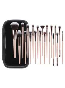 20pcs Makeup Brush Set With Black Pouch, Soft Bristles, Non-Shedding, Travel Friendly Cosmetic Tools - Multicolor - View 14