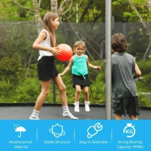 FIZITI 12FT 14FT 16FT Outdoor Trampoline For Ki Ds And Adults, Recreational Backyard 1500LBS Trampoline With Enclosure Net, Ladder, Bonus Sprinkler And LED Lights -ASTM CPC CPSIA Christmas Gifts