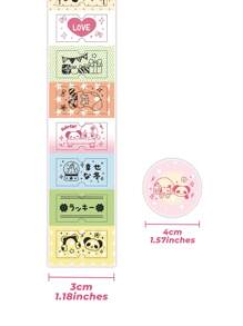 Cute Cartoon Doodle Decorative Sticker Rolls, High-Quality Scrapbooking Supplies,School Supplies,Back To School
