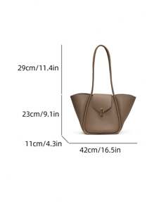 1 件 2025 时尚大容量托特包，休闲简约单肩包，适合户外