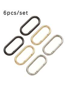 Móc khóa lò xo hình bầu dục bằng kim loại, có thể mở ra, thích hợp dùng làm móc chìa khóa, móc túi xách, kẹp dây đeo, khóa dây xích chó, phụ kiện hành lý, carabiner, tuyệt vời cho phụ kiện du lịch, dây đeo ví, chìa khóa, đồ thủ công, kẹp, DIY - Nhiều màu - Xem 16