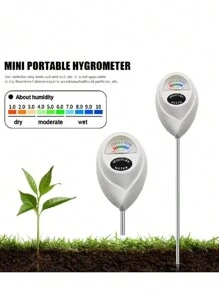 Medidor de humedad del suelo de aguja individual, probador de humedad del suelo mini, probador de plantas y jardines