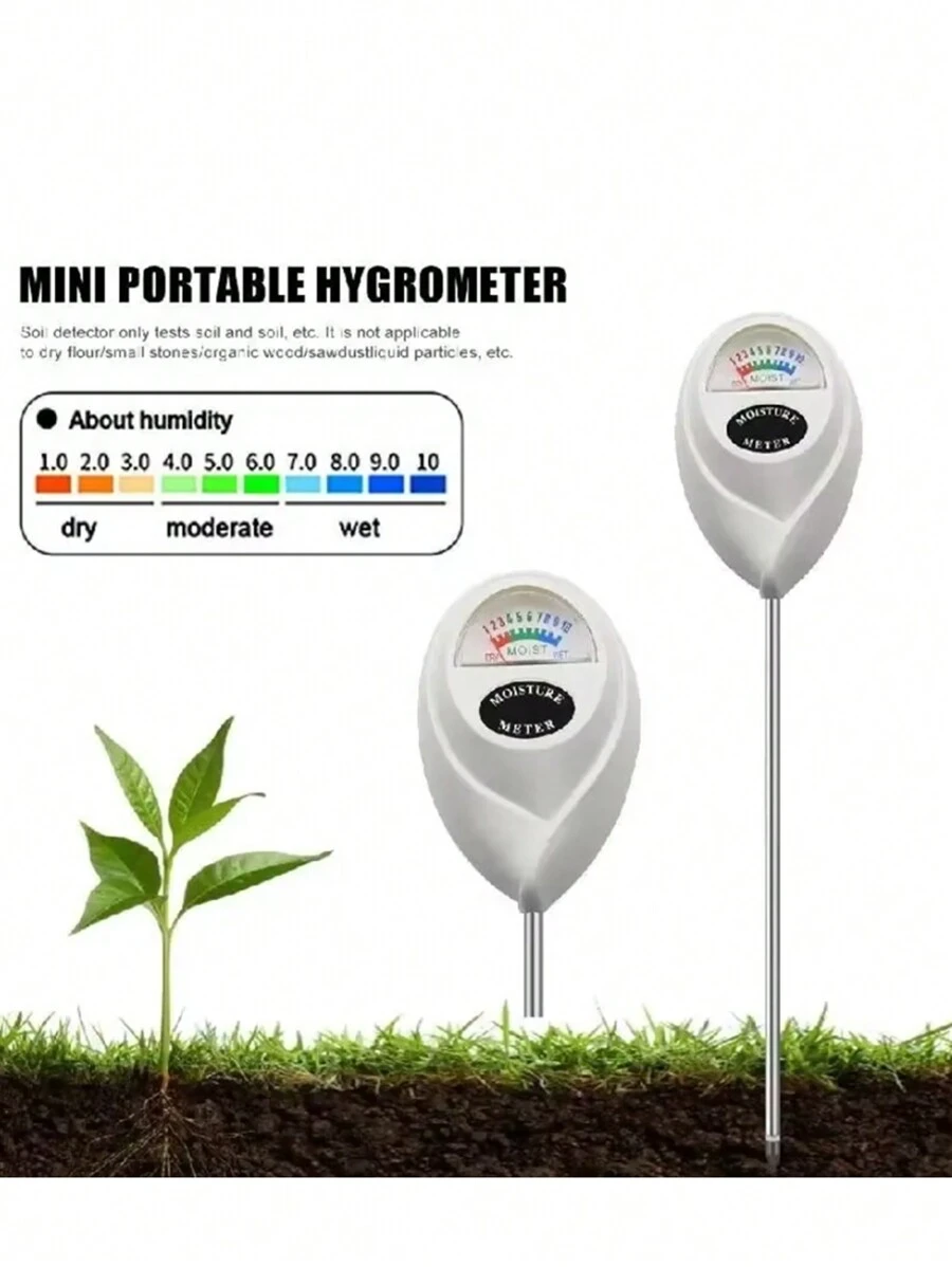 Medidor de humedad del suelo de aguja individual, probador de humedad del suelo mini, probador de plantas y jardines