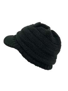 1PC Unisex Winter Visor Beanie Knit Hat Cap Crochet Men Women Ski Thick Warm Acr Ski Hat - Multicolor - View 10