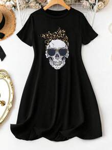Plus Size T-Shirts - Black - View 1