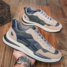 Spring/Summer New Style Lightweight Men's Shoes, Fashionable British Style Casual Leather Shoes, Men's Outdoor Sport Casual Sneakers - Brown - View 5