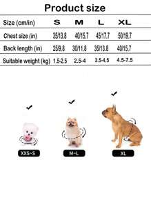 1件冬季保暖宠物泰迪熊，适合贵宾犬、比熊犬等小型犬，幼犬背心