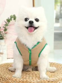 1件冬季保暖宠物泰迪熊，适合贵宾犬、比熊犬等小型犬，幼犬背心