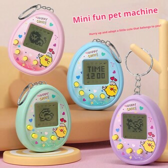 2025 Nieuwe elektronische huisdiermachine - Bestseller sleutelhangeraccessoire Retro virtuele huisdieropvoedingsspelmachine, verjaardagscadeau, paascadeau, kinderdagcadeau, 1 stuks sleutelhanger willekeurig