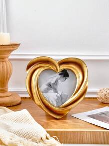 1 szt. Vintage złota ramka na zdjęcia, żywiczna retro europejska klasyczna kwiatowa dekoracja ramki na zdjęcia, przytulna dekoracja wnętrz, odpowiednia na wystawę zdjęć i rekwizyty fotograficzne